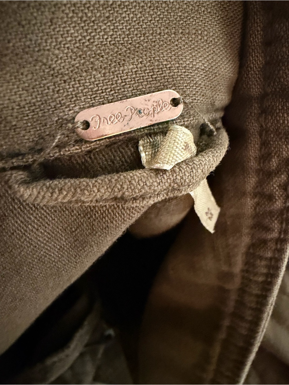 Free People Faye Military Jacket Lace Sleeve Detail - Picture 11 of 14